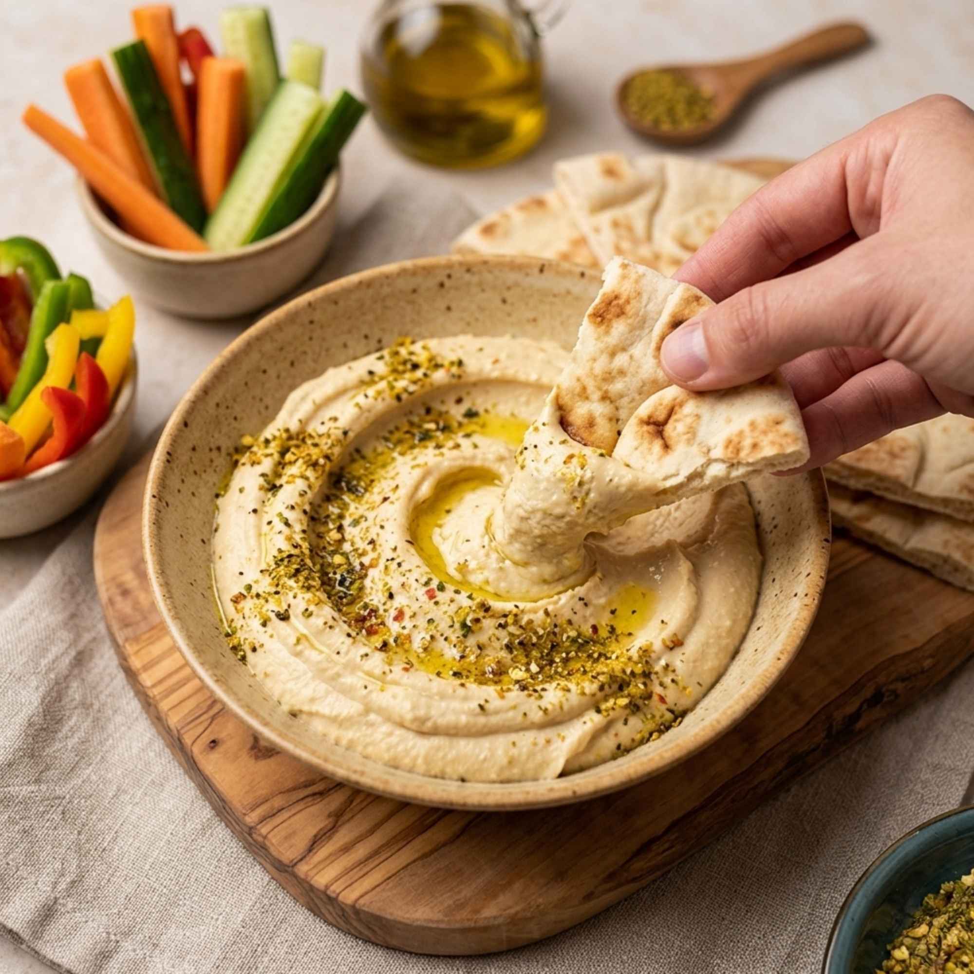 Épices pour houmous à base de pois chiches savoureux