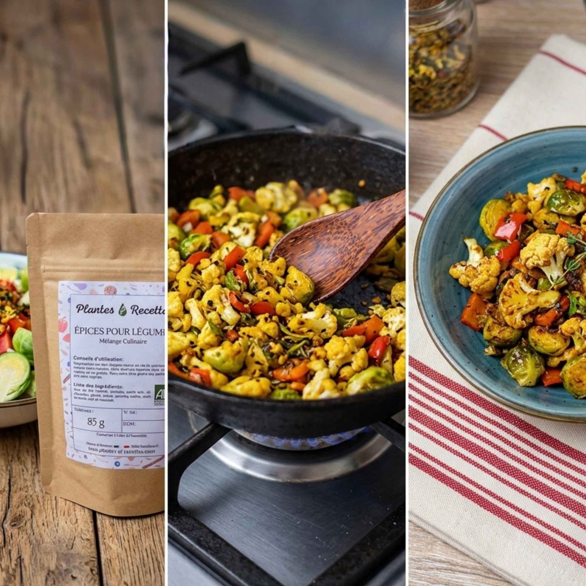 Épices pour légumes poêlés maison faciles à utiliser au quotidien