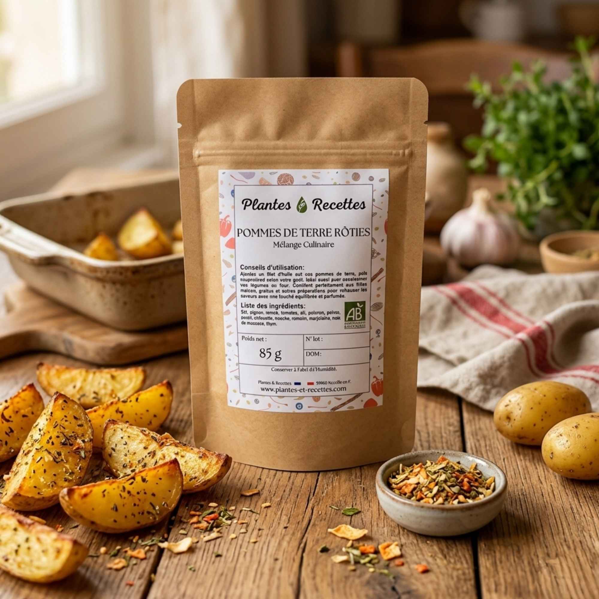Mélange d’épices pour pommes de terre rôties Plantes et Recettes pour cuisine maison