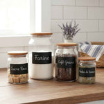 Lot de 10 étiquettes ardoise autocollantes pour bocaux en verre, fabriquées en France. Plantes & Recettes