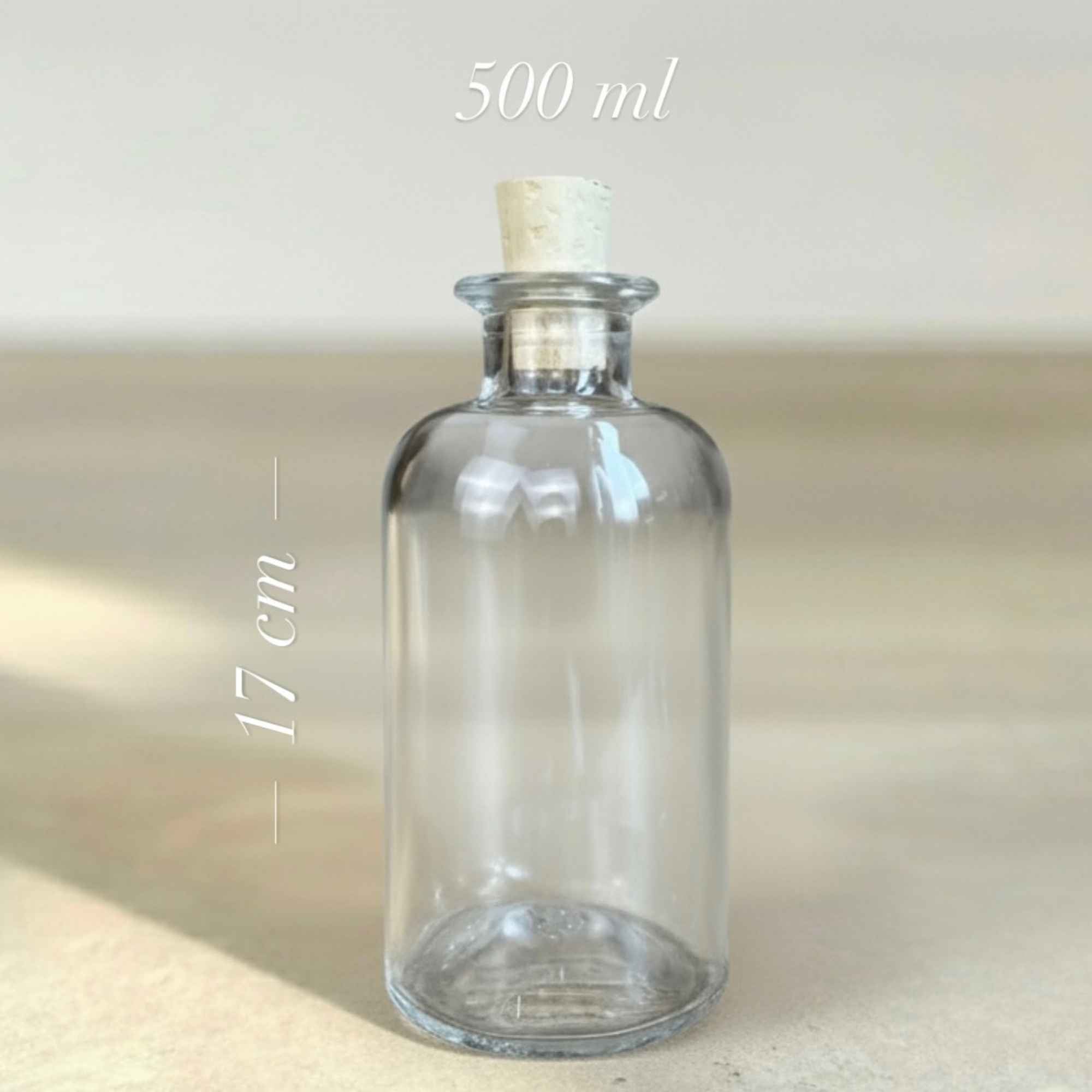 Bouteille apothicaire 500 ml Plantes & Recettes, idéale pour vos macérats et décoctions.