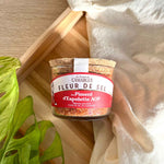 Fleur de sel bio Le Saunier de Camargue au piment d’Espelette AOP, pot d’épicerie fine présenté par Plantes & Recettes