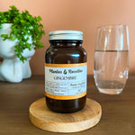 Gélules de gingembre bio Plantes & Recettes, qualité herboristerie, fabrication française, capsules végétales vegan en pilulier verre ambré, cure 1 mois.