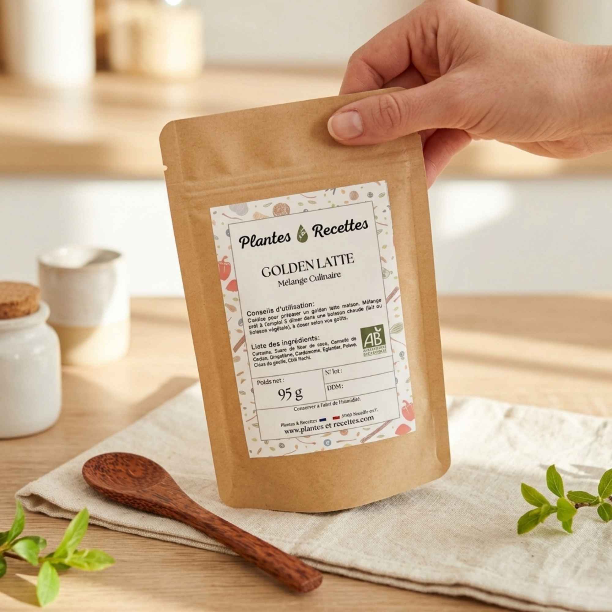 Mélange d’épices naturelles pour golden latte et lait d’or