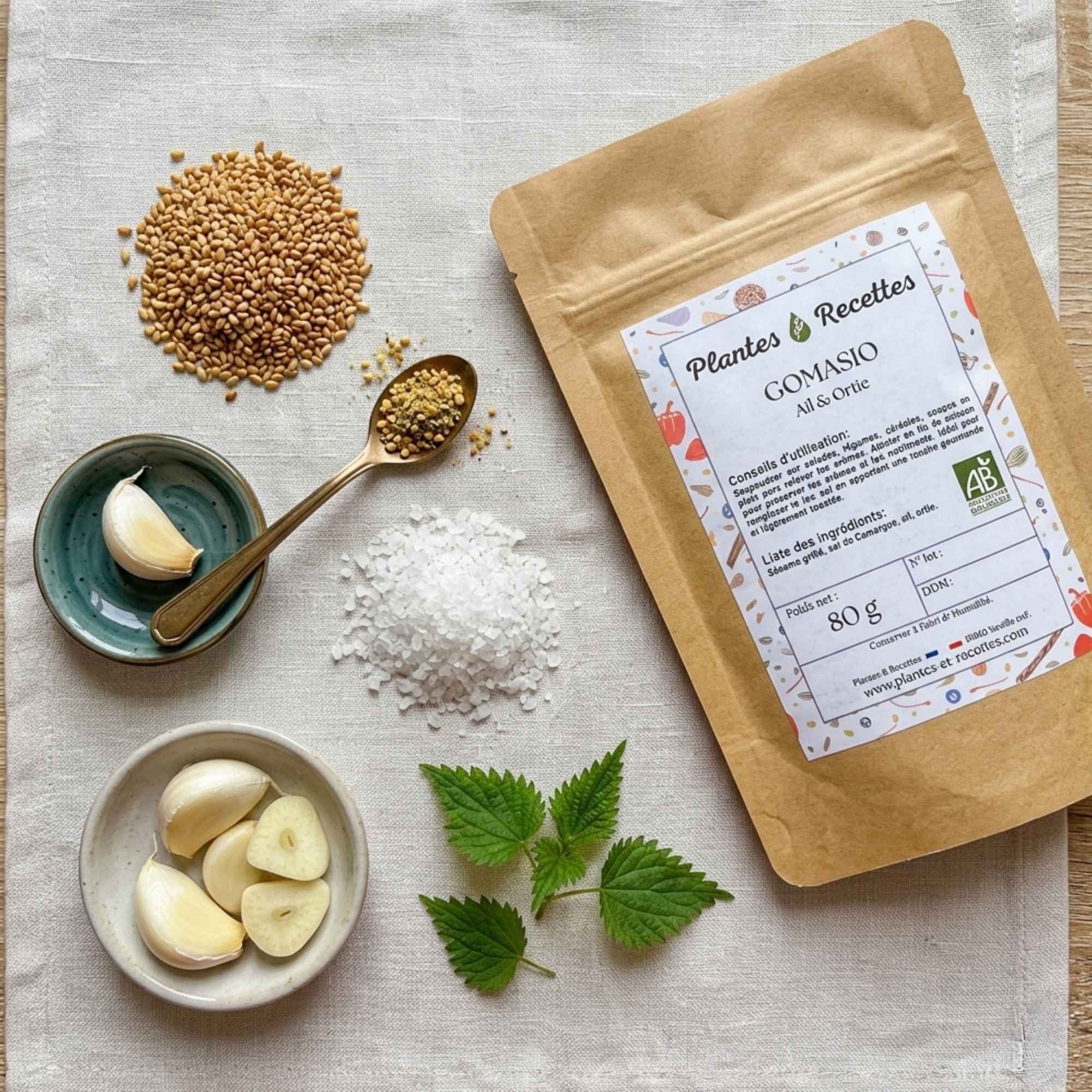Gomasio ail et ortie naturel pour rehausser les plats du quotidien