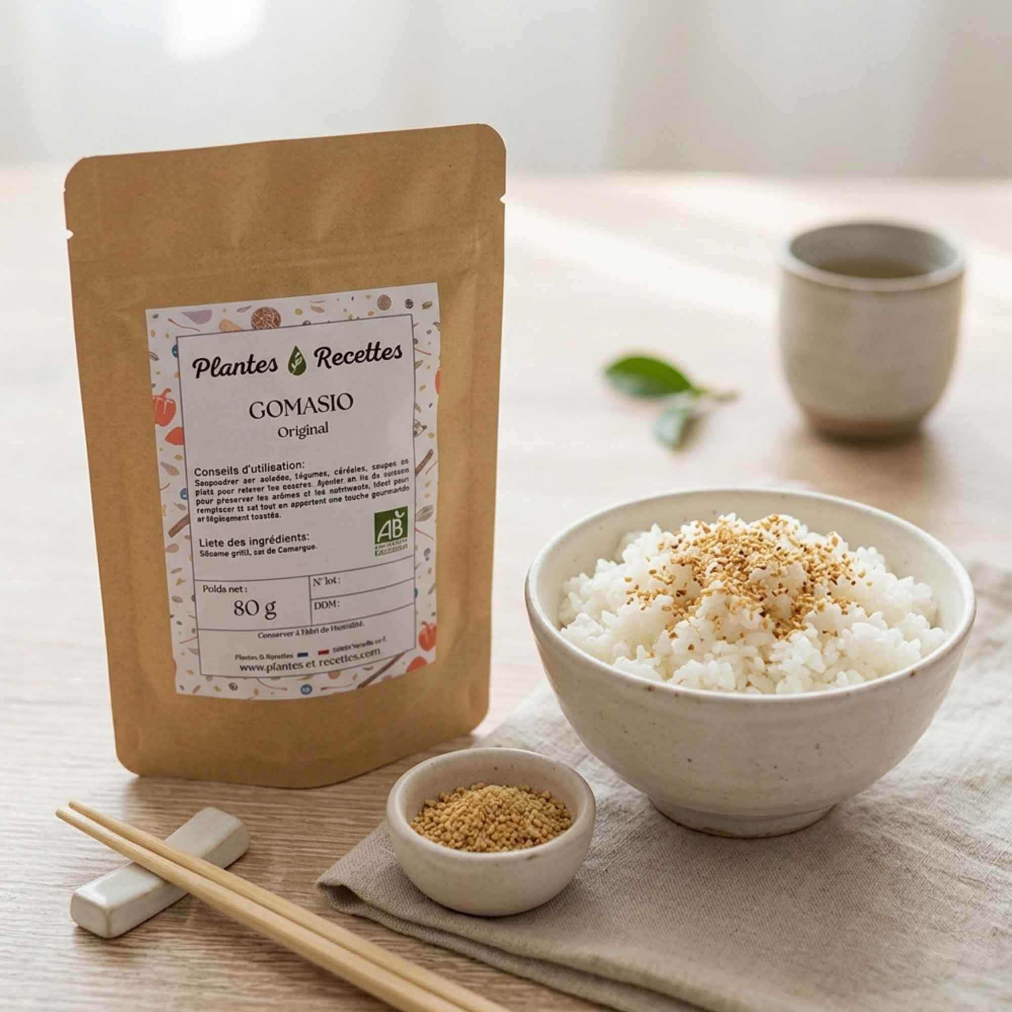 Gomasio original Plantes et Recettes pour assaisonnement naturel du quotidien