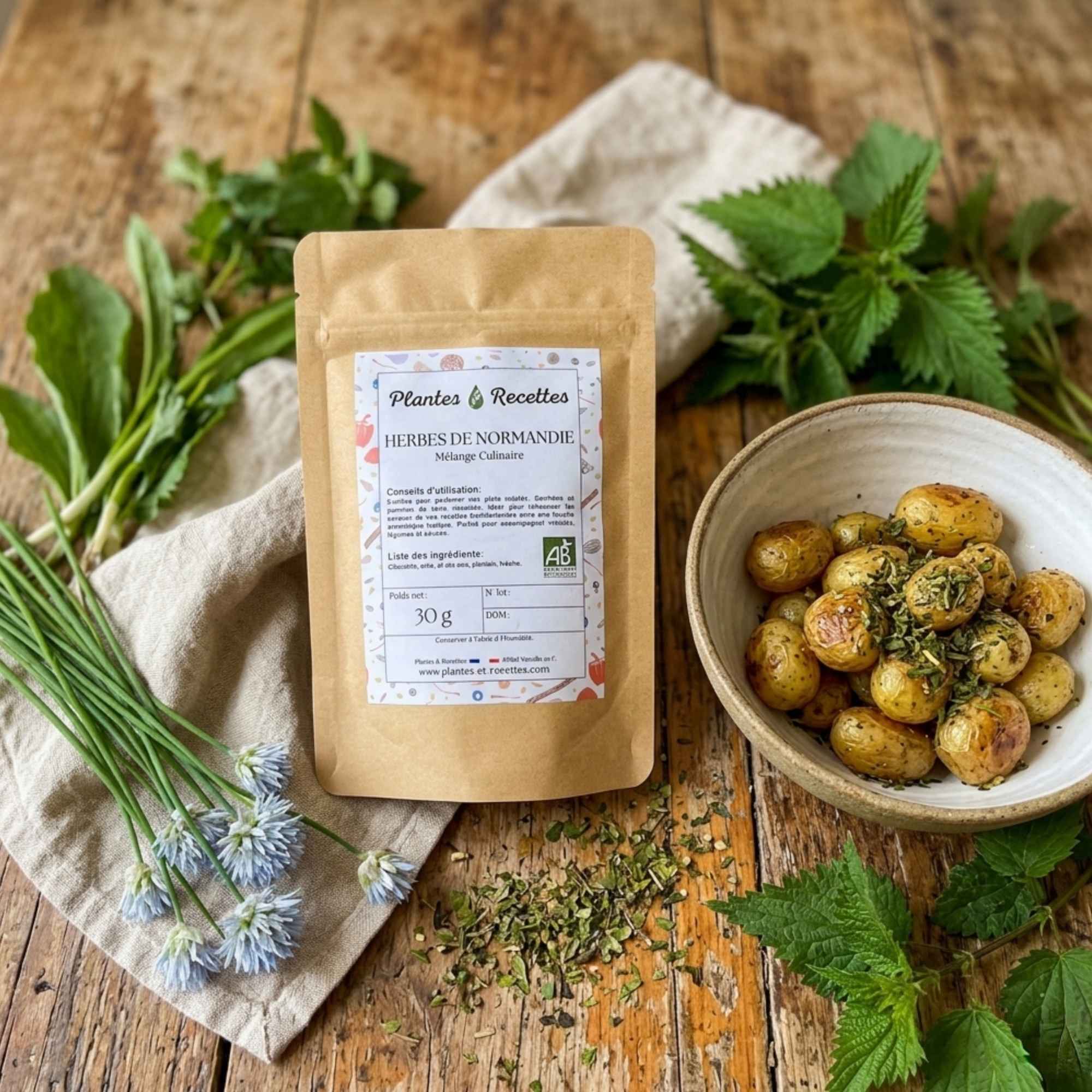 Herbes aromatiques pour cuisine normande et plats du terroir