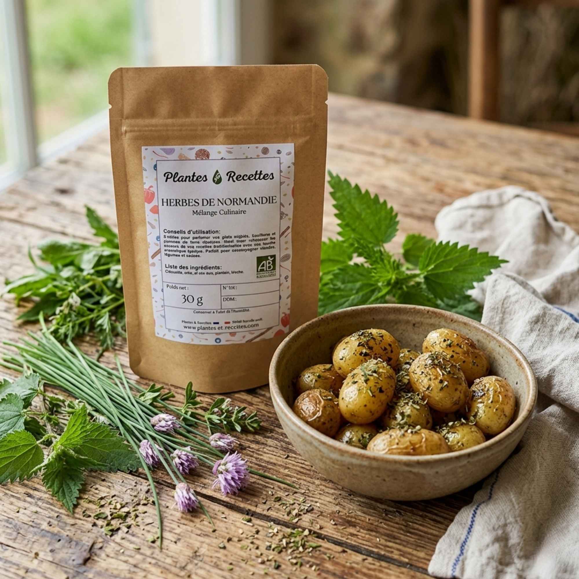 Mélange herbes de Normandie Plantes et Recettes pour cuisine française maison