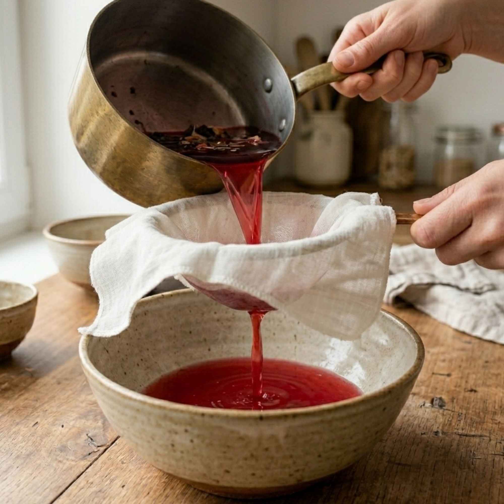 Ingrédients biologiques pour préparation de sirop maison aux plantes sauvages