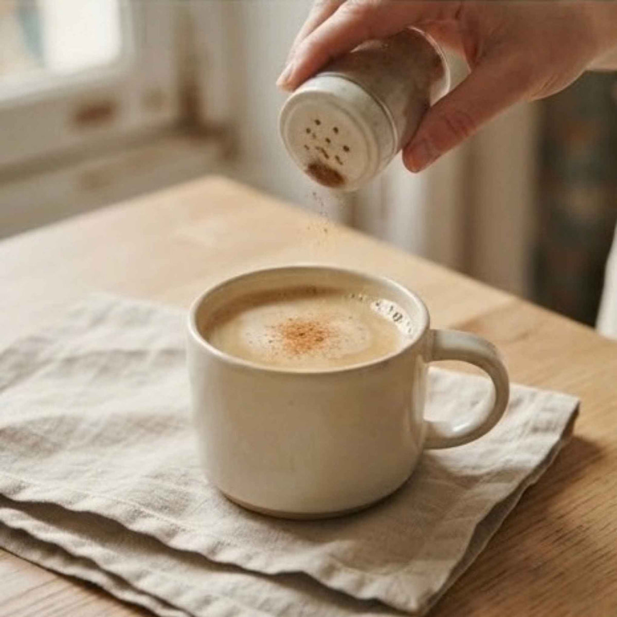 Latte à la citrouille maison préparé avec un mélange d’épices bio