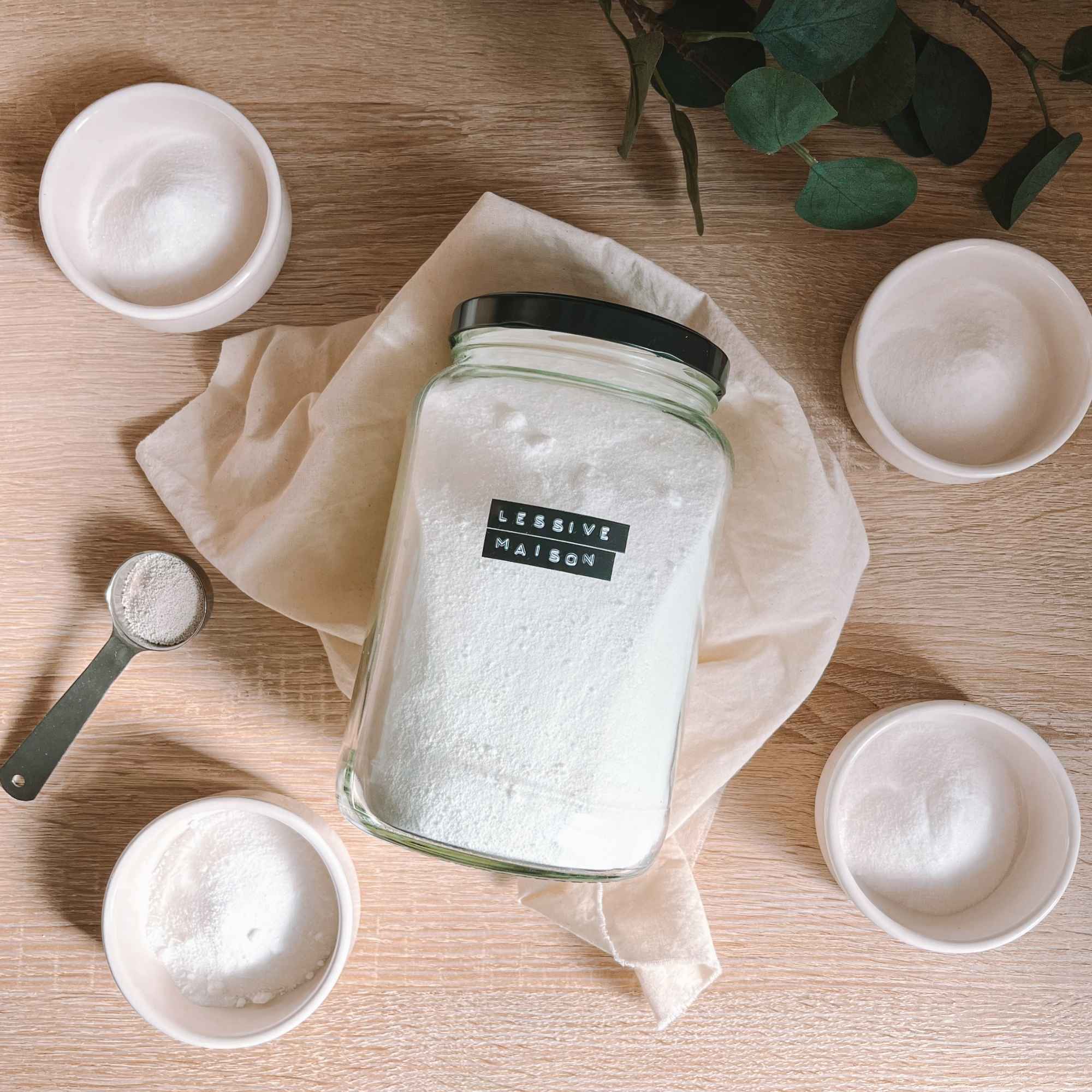 Bocal de lessive maison pouvant être enrichie avec des enzymes pour le linge