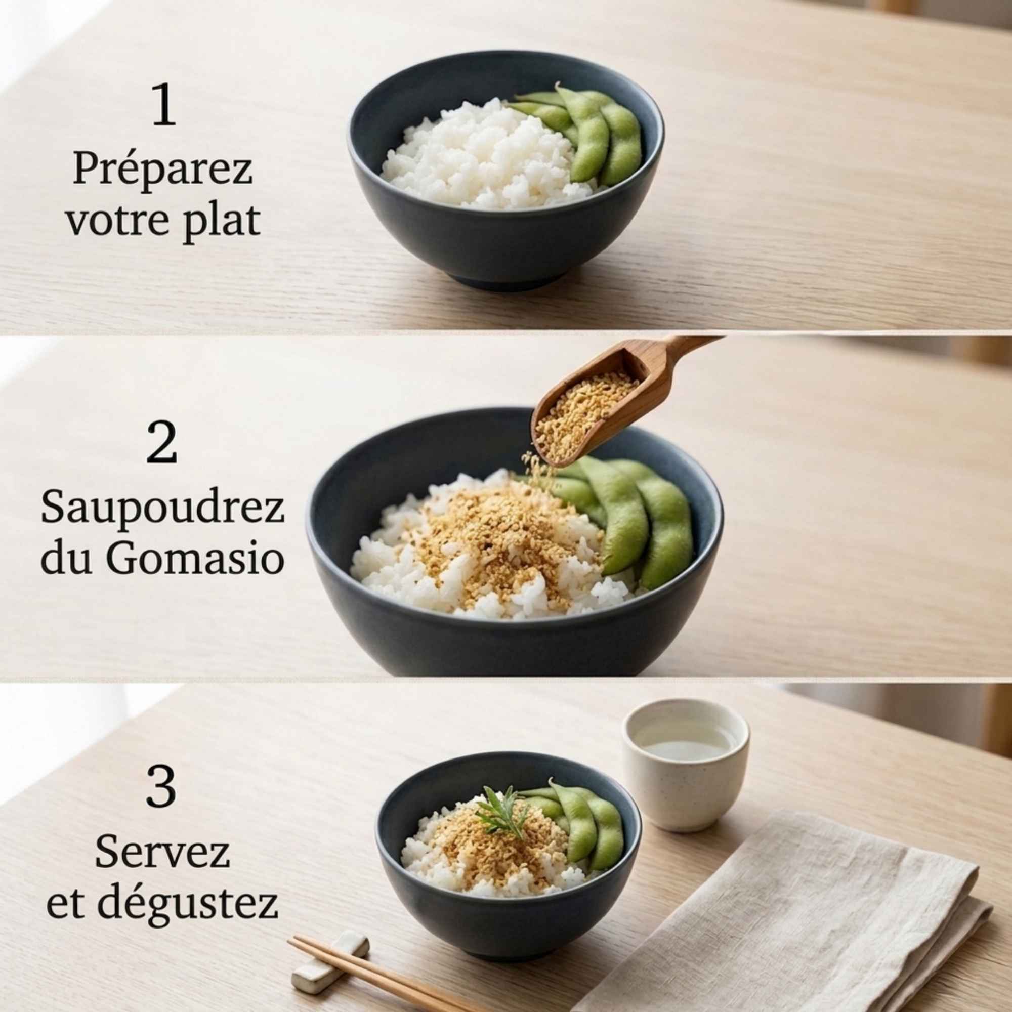 Mélange gomasio pour cuisine quotidienne simple et équilibrée