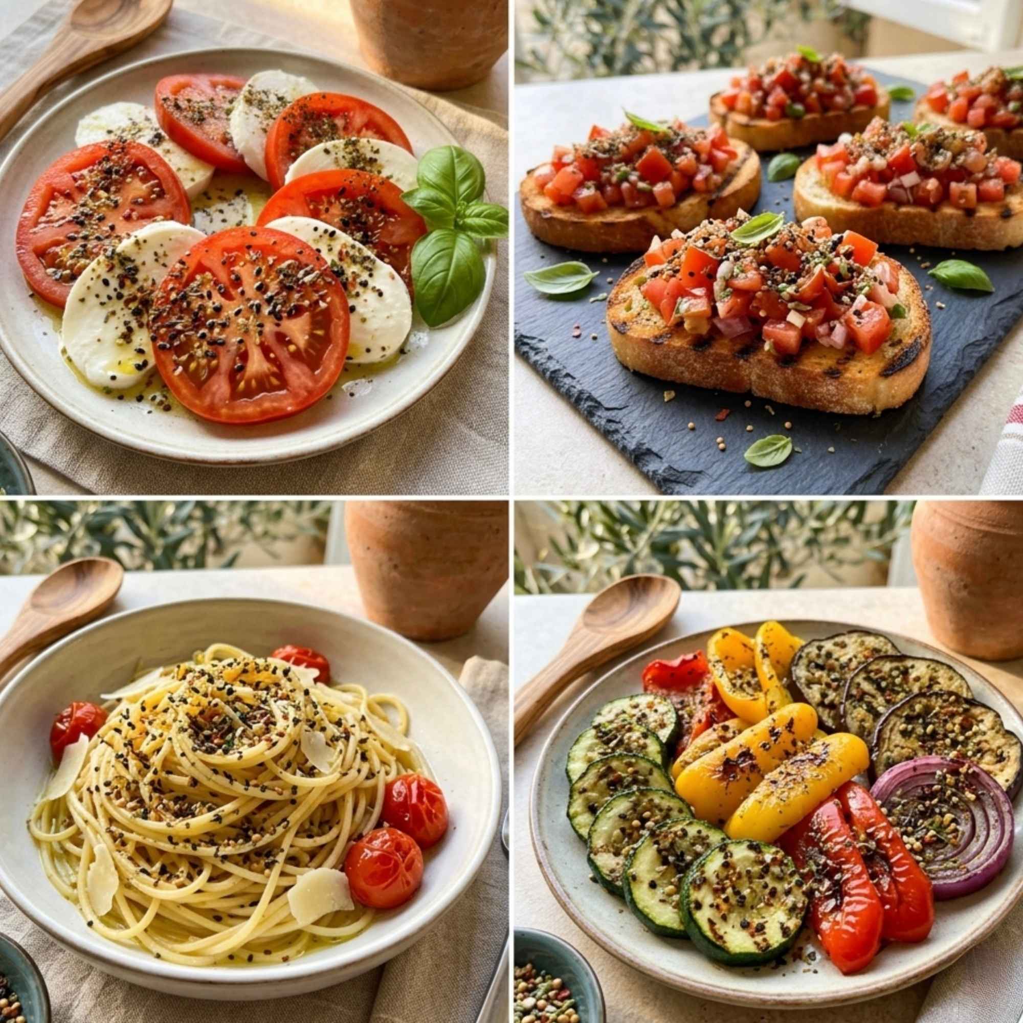 Mélange d’herbes et épices pour tomate mozzarella et salades