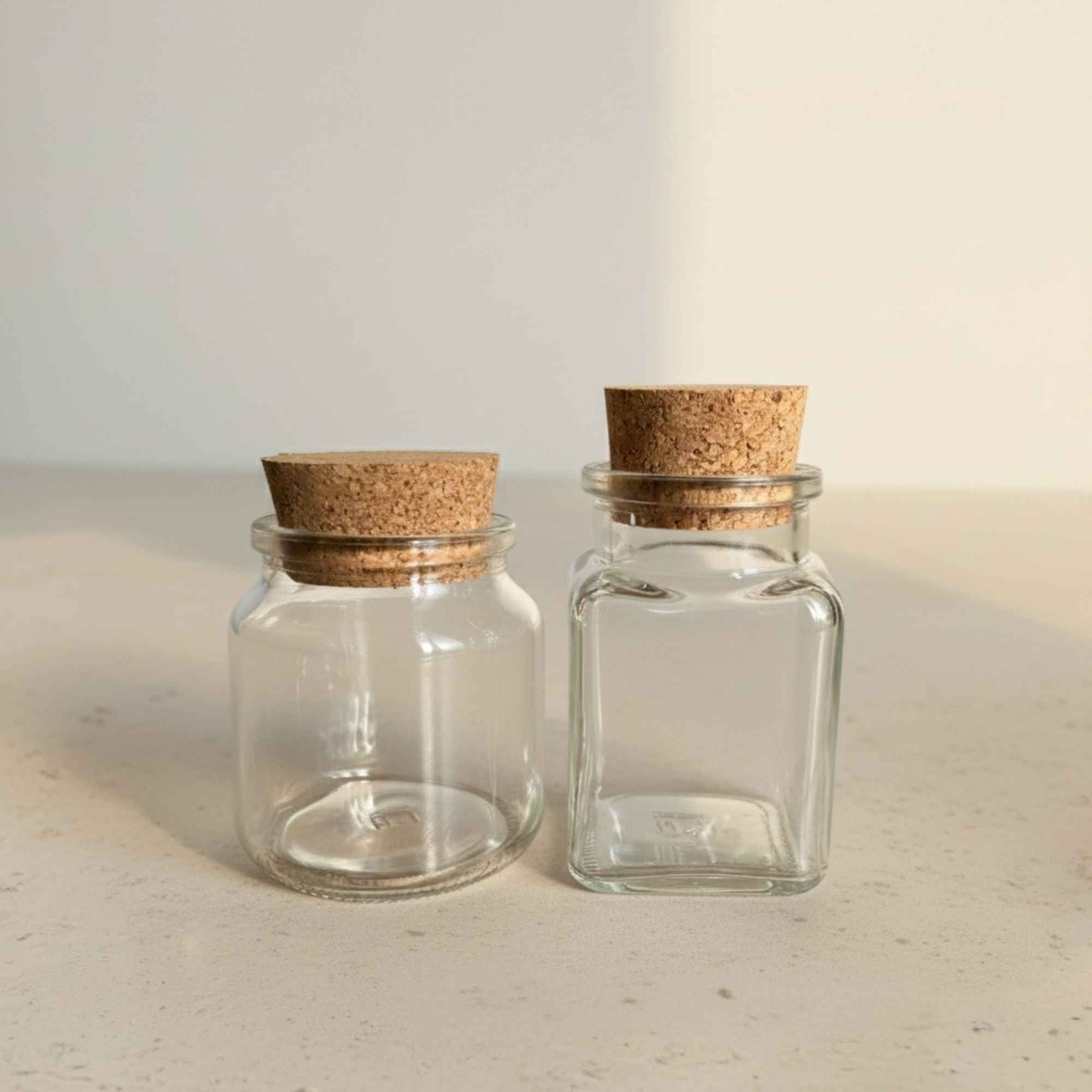 Pot transparent polyvalent pour les préparations naturelles ou le rangement.