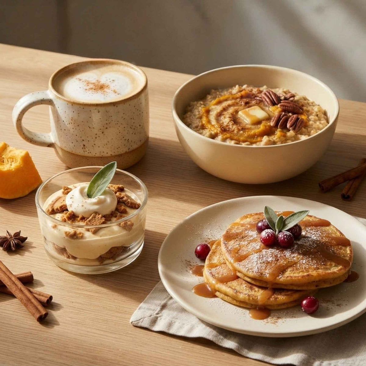 Boisson chaude type pumpkin spice latte aux épices bio