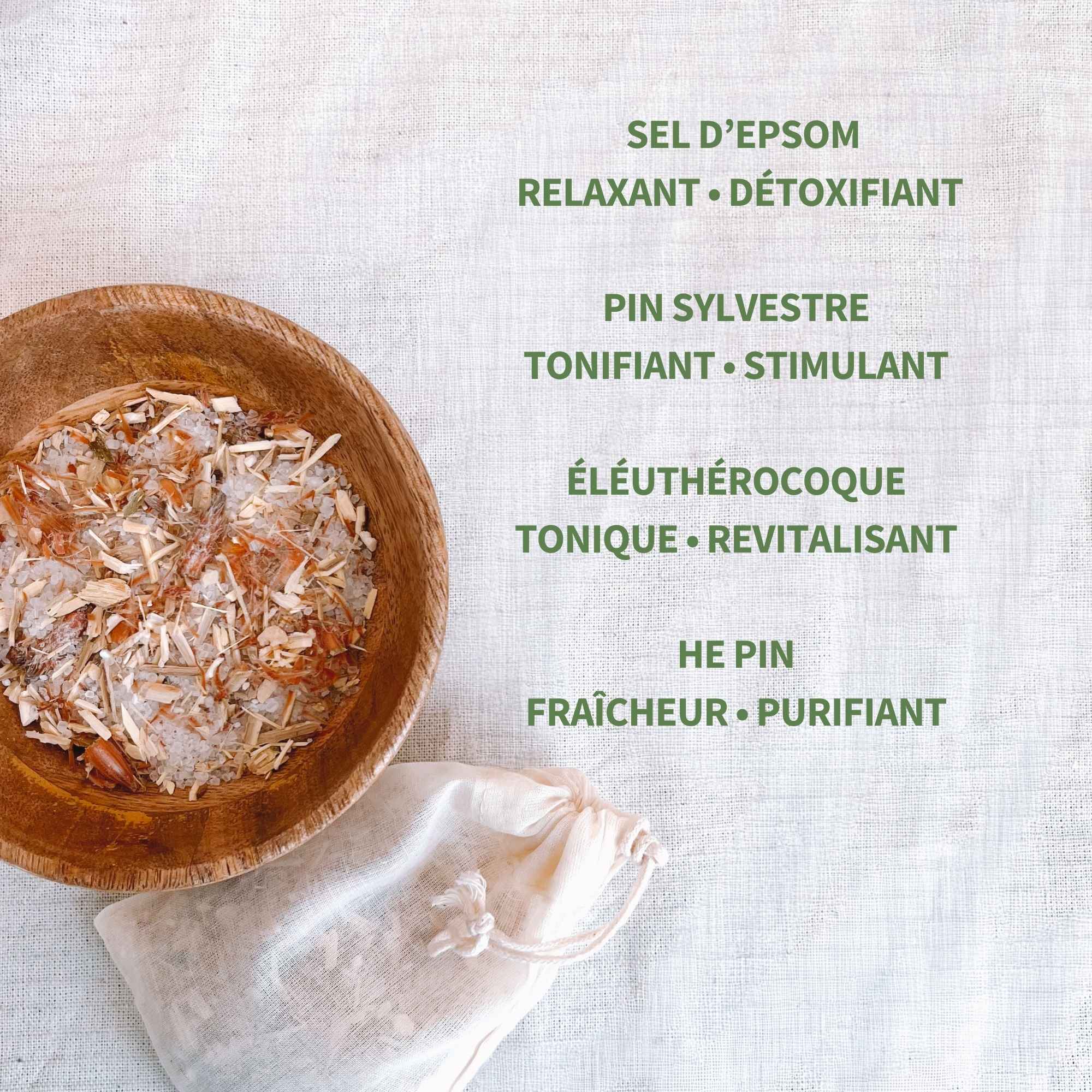 Ingredients naturels du sel de bain Plantes et Recettes avec plantes sechees et sel d epsom pour le bain