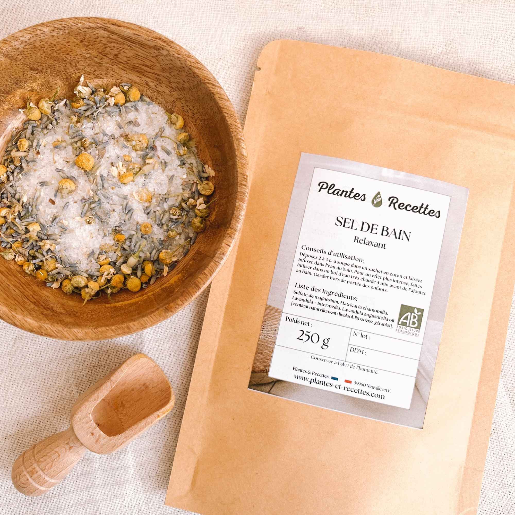 Sel de bain relaxant Plantes et Recettes aux plantes naturelles avec sel d epsom pour un bain apaisant et relaxant