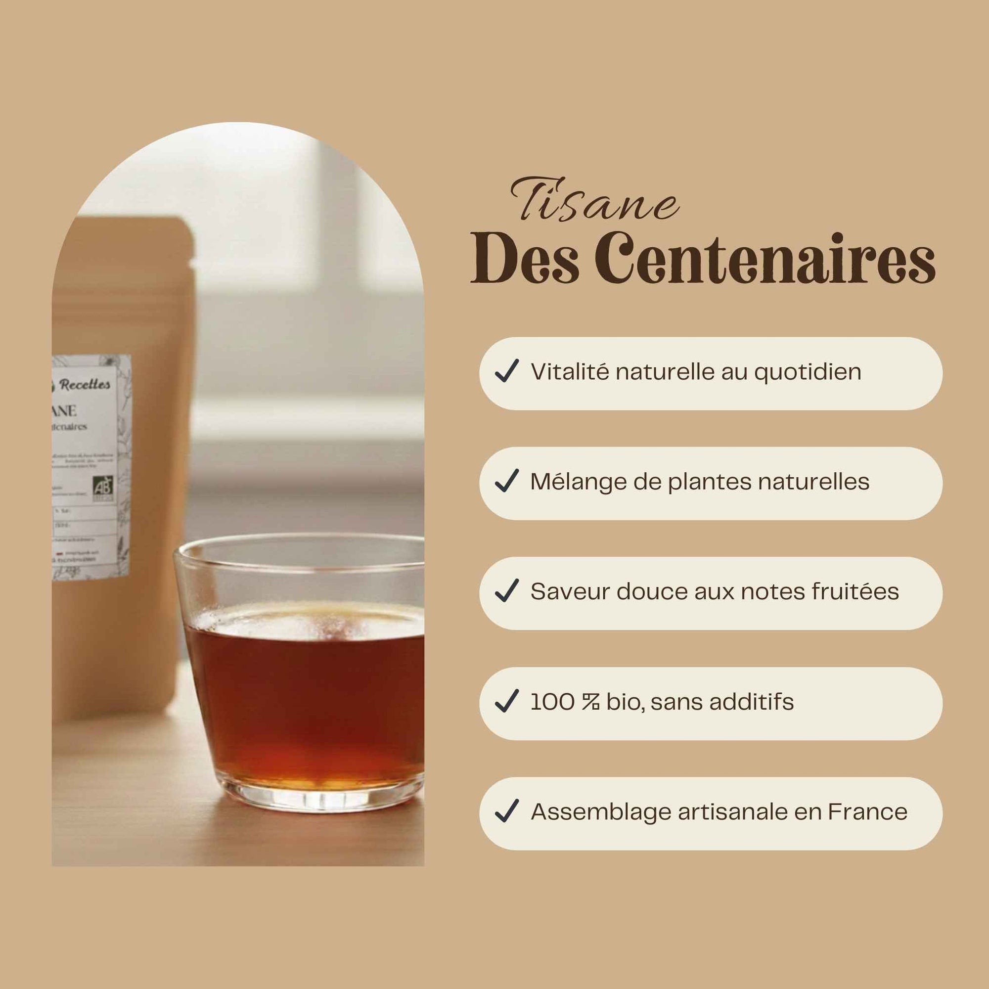 Tisane des Centenaires bio – mélange de plantes aromatiques aux saveurs équilibrées