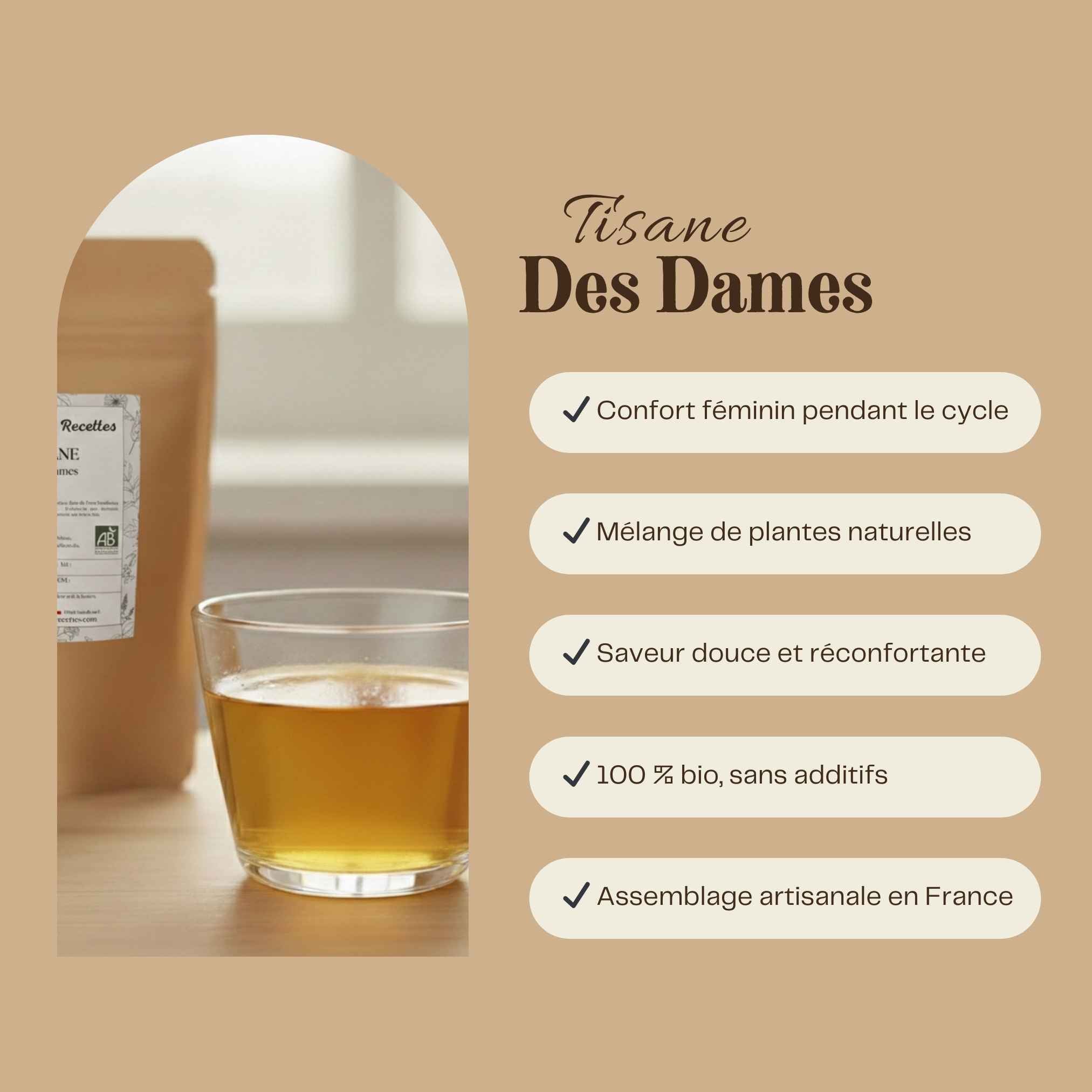 Tisane des Dames bio – infusion aux notes délicates dédiée au bien-être féminin
