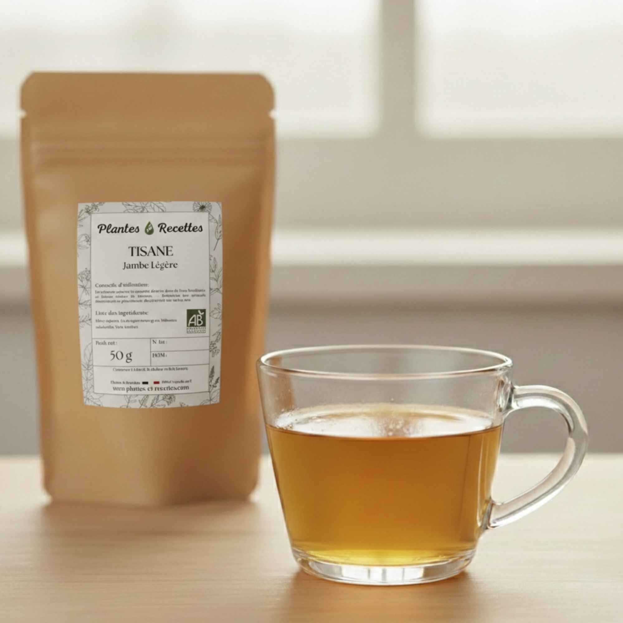 Infusion Tisane Jambe Légère bio – boisson chaude aux notes végétales