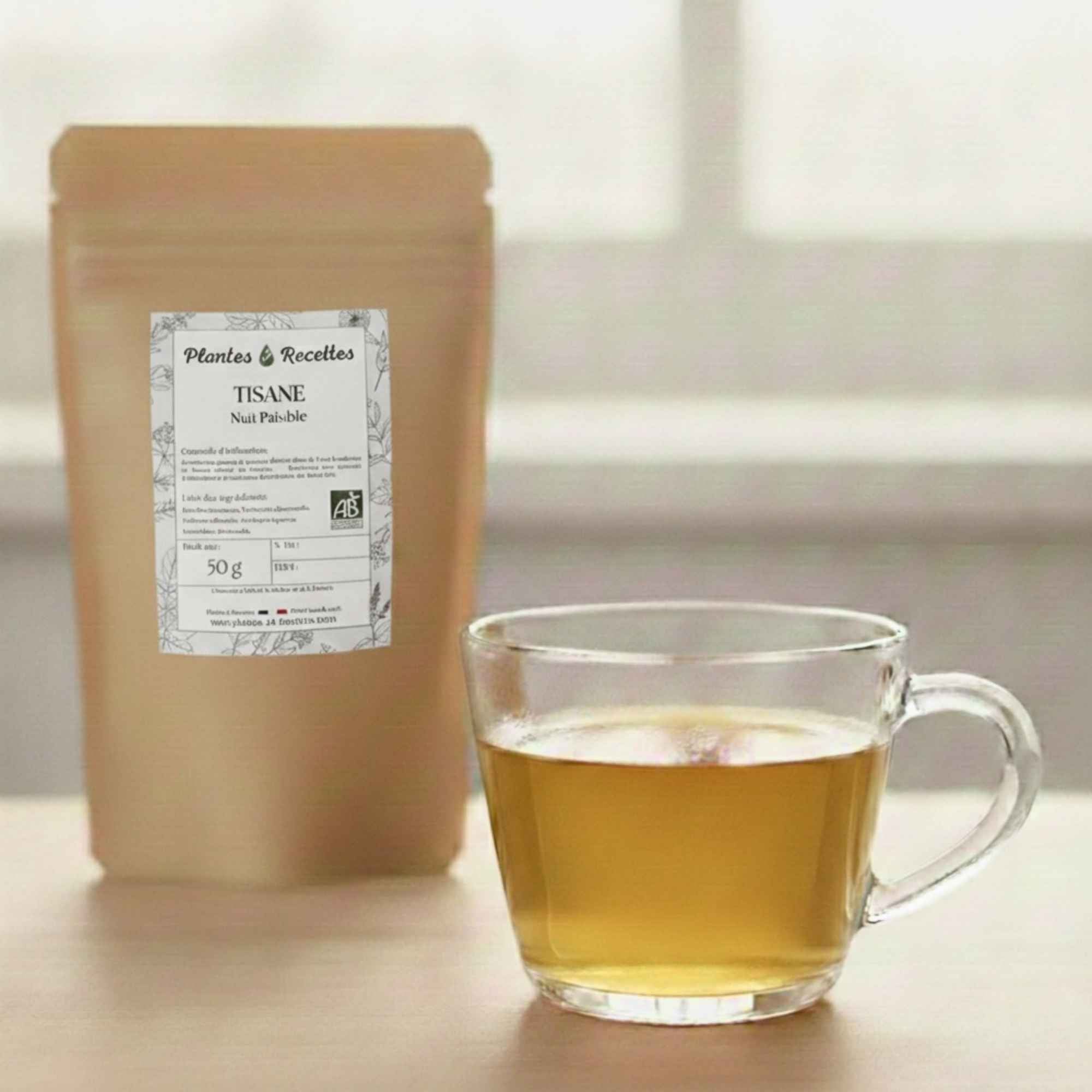 Tisane Nuit Paisible bio – mélange de plantes sélectionnées pour le rituel du soir