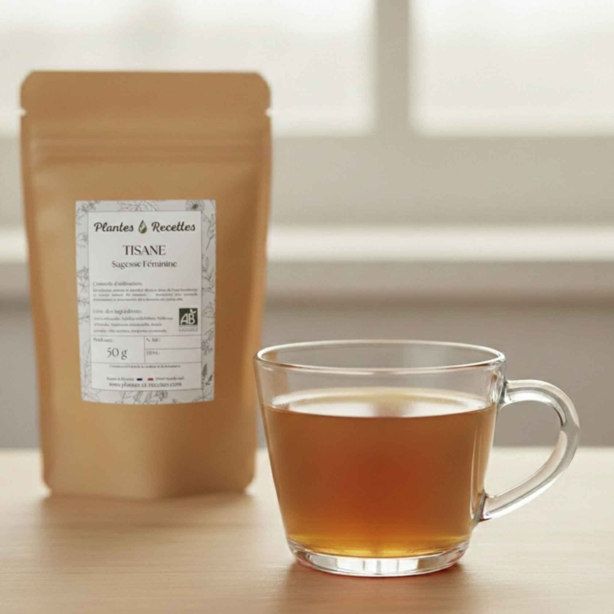 Tisane Sagesse Féminine bio – mélange de plantes aux notes délicates dédié au bien-être féminin