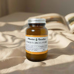 Gélules Tonique Circulatoire bio Plantes & Recettes, complexe de plantes pour stimuler la circulation sanguine et alléger les jambes lourdes, qualité herboristerie, fabrication française, capsules végétales vegan en pilulier verre ambré, cure 1 mois.