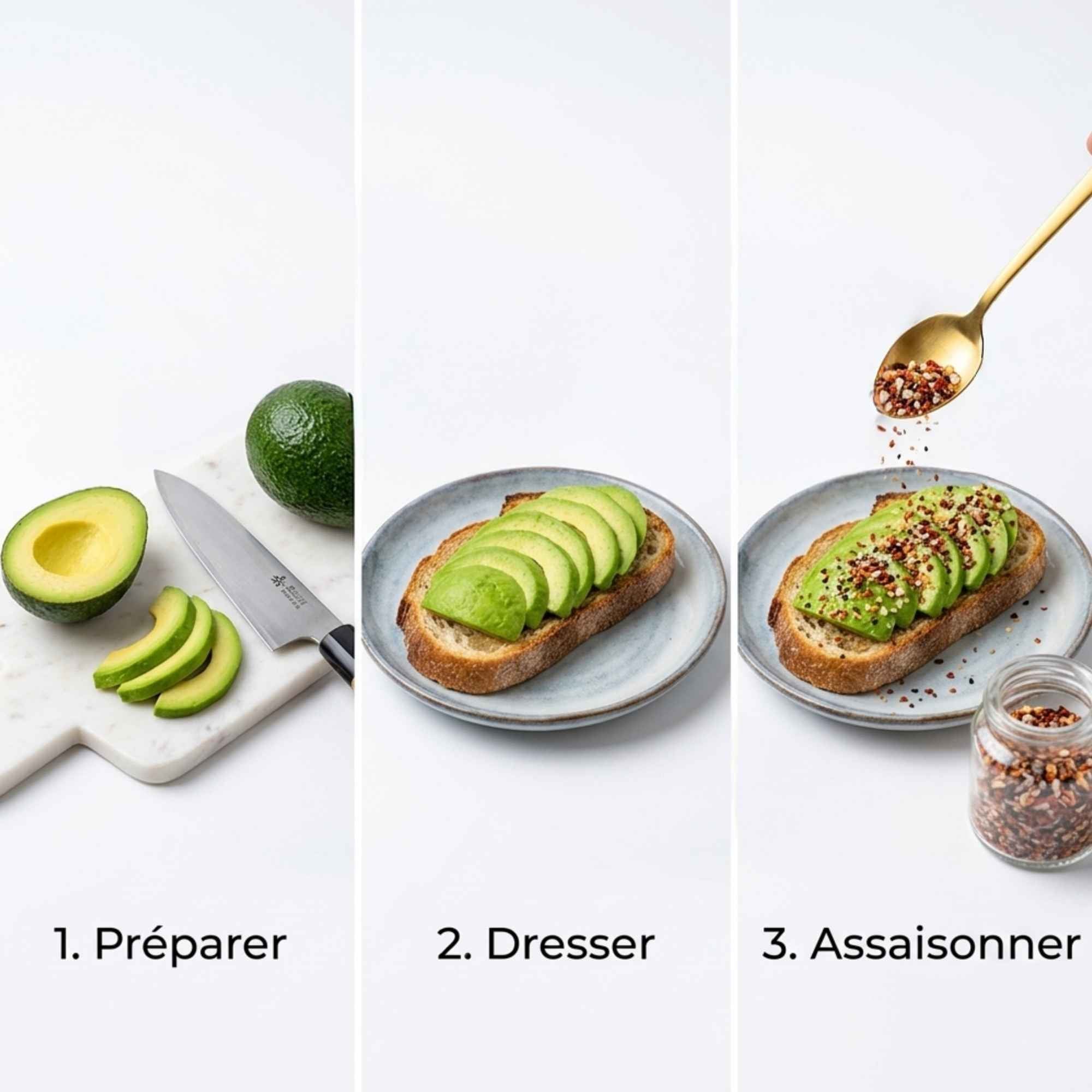 Topping avocat aux épices naturelles pour assaisonnement rapide