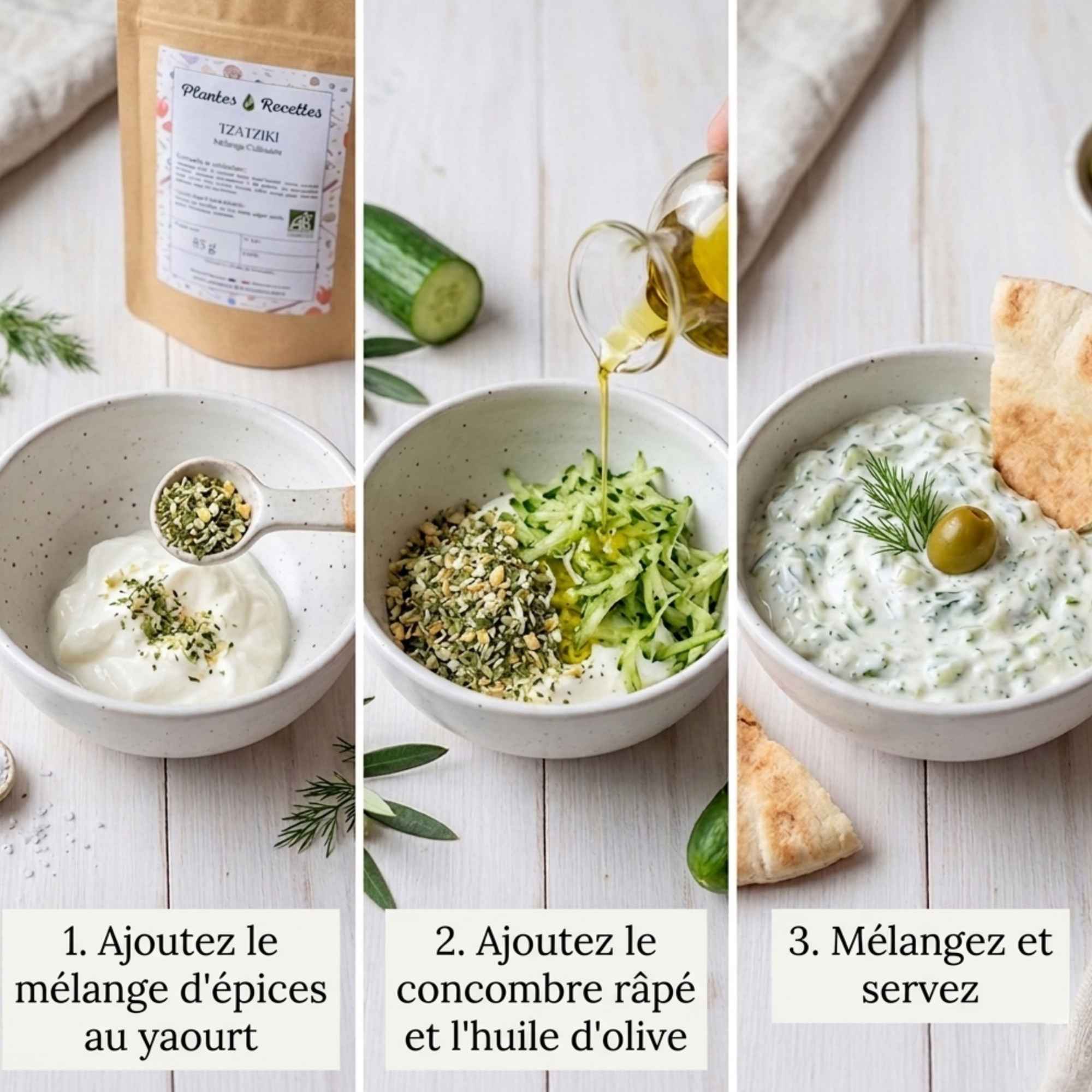 Épices pour tzatziki et recettes fraîches d’été